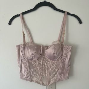 Dusty Rose corset top. I would keep an if it fit my upper body right.